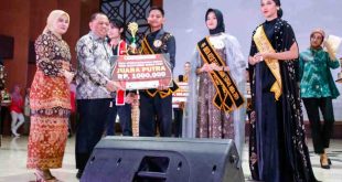 Abid Afizerahman dan Alenzi Fhininca yang terpilih menjadi Duta Kestiakawanan Sosial Muba 2024, Senin (1/7/2024) malam. Foto: Kominfo Muba.