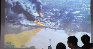 Para peserta rapat rencana pembentukan Satgas Ilegal Migas, yang melihat vidio kebakaran sumur minyak di Muba, Rabu (24/7/2024). Foto: Kominfo MUba.