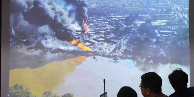 Para peserta rapat rencana pembentukan Satgas Ilegal Migas, yang melihat vidio kebakaran sumur minyak di Muba, Rabu (24/7/2024). Foto: Kominfo MUba.