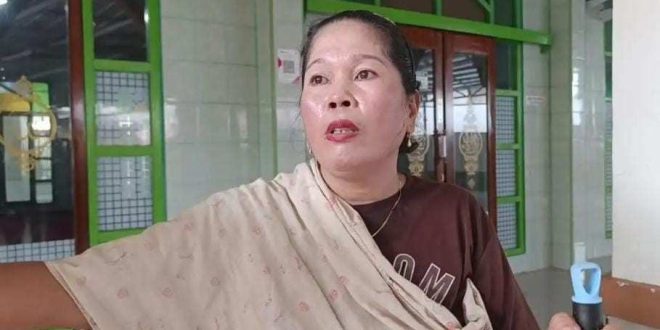 Evi Astuti, marbot Masjid Ala Ikhlas yang memergoki kawanan pencuri kotak amal. Foto: Sumselheadline/Ela.