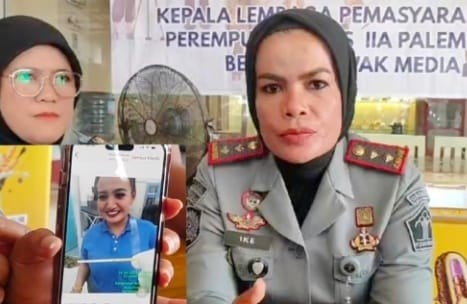 Kepala Lembaga Pemasyarakatan (Lapas) Perempuan Kelas II A Palembang, Ike Rahmawati tepis isu terpidana selebgram Lina Mukherjee hamil. Foto: Sumselheadline/Ela.
