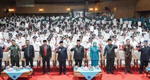 Ratusan Kades di Muba dilakukan pengukuhan perpanjangan massa jabatan, Rabu (17/7/2024). Foto: Kominfo Muba.