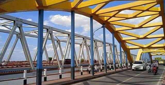 Jembatan Ogan 1 Kertapati diperbaiki. Foto: IST.