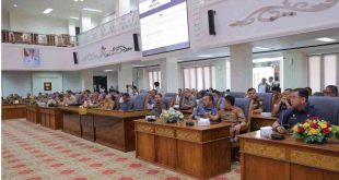 Suasana rapat koordinasi tentang pergantian mobil dinas dengan sistem sewa, Selasa (16/7/2024). Foto: Sumselheadline/Pitria.