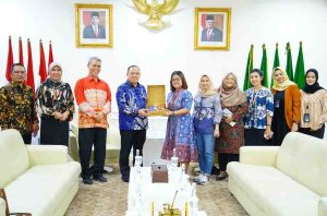 Pj Bupati Muba H Sandi Fahlepi menerima audensi jajaran PT Permodalan Nasional Madani (PNM) Cabang Palembang di ruang audiensi Bupati Muba, Kamis (25/7/2024). Foto: Kominfo Muba.