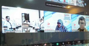 Sekretaris Daerah Pemkab Muba, Apriyadi Mahmud hadir pada rangkaian Sosialisasi Persiapan Orientasi PPPK di Lingkungan Pemerintah Kabupaten Musi Banyuasin, Rabu (10/7/2024) secara virtual. Foto: Kominfo Muba.