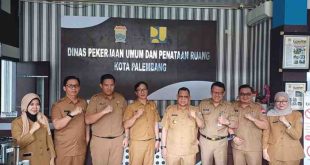 Para pejabat Dinas Pekerjaan Umum dan Penataan Ruang (PUPR) Palembang. Foto: Dok Sumselheadline.