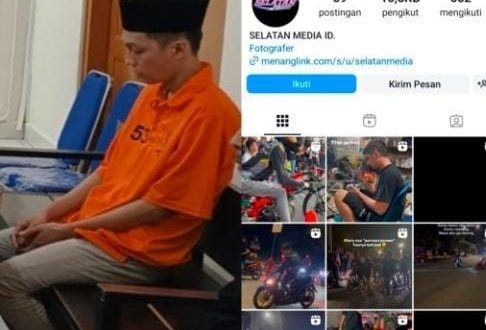 Dandi Winata menjad terdakwa karena mempromosikan judi online di instagramnya, Selasa (30/7/2024). Foto: Sumselheadline/Ela.