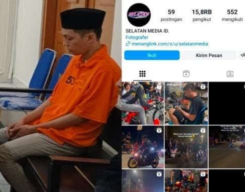 Dandi Winata menjad terdakwa karena mempromosikan judi online di instagramnya, Selasa (30/7/2024). Foto: Sumselheadline/Ela.