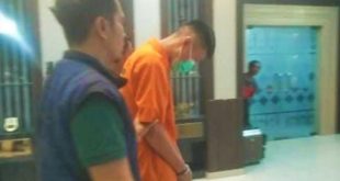 MB (18), pelaku tawuran di Kalidoni Palembang, yang menewaskan MA (18) ditangkap polisi, Sabtu (6/7/2024). Foto: Sumselheadline/Ela.