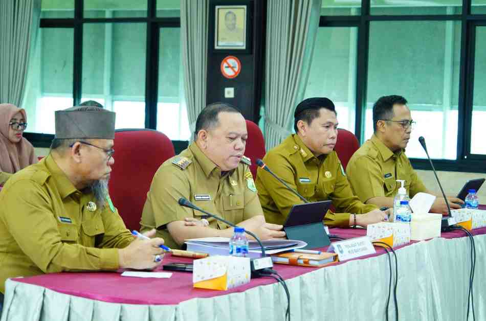 Pj Bupati Muba, Sandi Fahlepi saat paparan di Kemendagri, Senin (29/7/2024). Foto: Kominfo Muba.