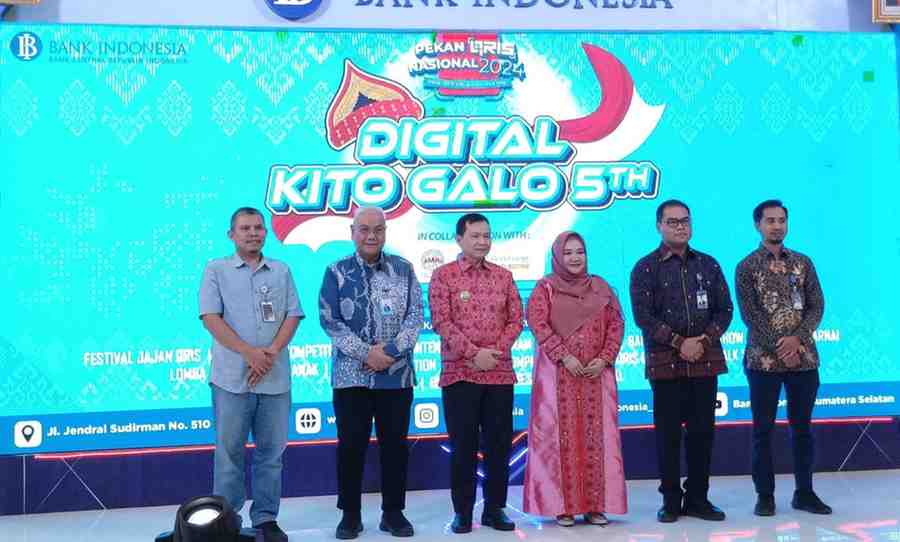 Pj Gubernur Sumsel, Elen Setiadi pada cara Opening Ceremony Digital Kito Galo 5th 2024, bertempat di Main Atrium, Palembang Indah Mall (PIM) Palembang, Jumat (23/8/2024) petang. Foto: Humas Pemprov Sumsel.