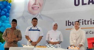 Fitrianti dan Nandriani saat jumpa pers, Senin (5/8/2024). Foto: Sumselheadline/Pitria.