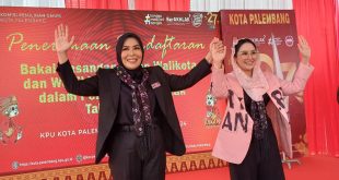 Fitrianti Agustinda dan Nandriani Oktarina. Foto: Sumselheadline/Pitria.