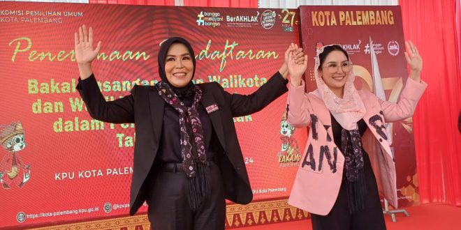 Fitrianti Agustinda dan Nandriani Oktarina. Foto: Sumselheadline/Pitria.