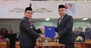 Aprizal Hasyim saat dilantik penjadi Penjabat Sekda Palembang, Kamis (1/8/2024). Foto: Sumselheadline/Pitria.