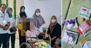 Si bocah yang bola matanya nyaris lepas usai minum obat dari bidan. Foto: Dok Keluarga Korban.