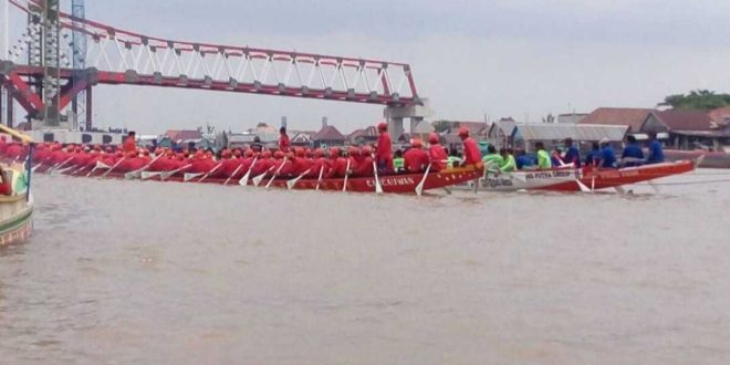 Suasana lomba bidar di Sungai Musi tahun lalu. Foto: Dok Sumselheadline.