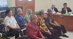 Para saksi yang dihadirkan pada sidang PN Tipikr Palembang, dalam kasus korupsi makanan santri, Kamis (22//2024). Foto: Sumselheadline/Ela.