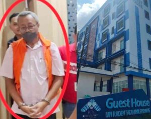 Tersangka DP, kasus dugaan korupsi terkait pembangunan guest house UIN Raden Fatah Palembang. Foto: Dok Kejari Palembang.