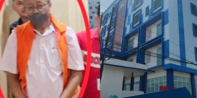 Tersangka DP, kasus dugaan korupsi terkait pembangunan guest house UIN Raden Fatah Palembang. Foto: Dok Kejari Palembang.