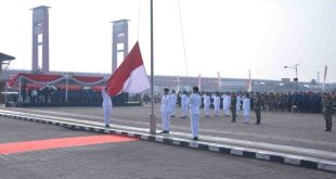 Suasana upacar bendera HUT RI di Benteng Kuto Besak, Palembang, Sabtu (17/8/2024). Foto: Kominfo Palembang.