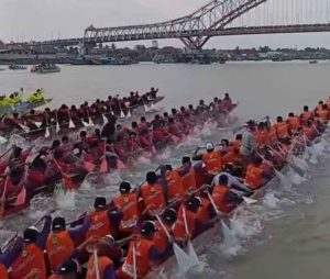 Lomba bidar di Sungai Musi yang digelar Pemkot Palembang, Sabtu (31/8/2024). Foto: screenshoot medsos.