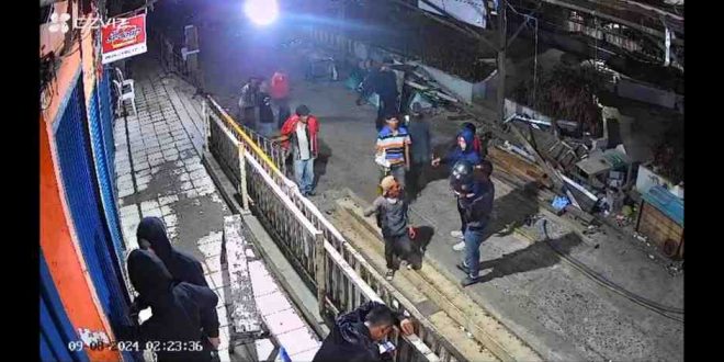 Rekaman CCTV di kawasan Pasar 16 Ilir Palembang. Foto: medsos.