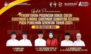 Tiga pasangan calon Gubernur dan Gubernur Sumsel. Foto: IG KPU Sumsel.