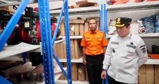 Pj Gubernur Sumsel, Elen Setiadi meninjau kantor Badan Penanggulangan Bencana Daerah (BPBD) Muba, Sabtu (28/9/2024). Foto: Humas Pemprov Sumsel. 