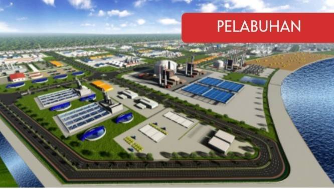 Maket awal Pelabuhan Tanjung Carat di Banyuasin. Foto: Indonesia.go.id.