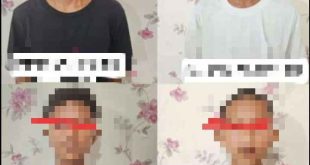 Foto empat pelaku pembunuhan remaja putri di Talang Kerikil Palembang. Foto ini beredar di medsos. Foto: Medsos.