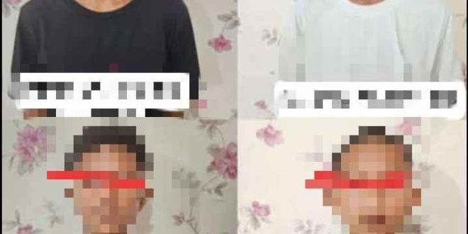 Foto empat pelaku pembunuhan remaja putri di Talang Kerikil Palembang. Foto ini beredar di medsos. Foto: Medsos.