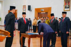 Irjen Pol A Rachmad Wibowo Sik, Kapolda Sumsel, dilantik sebagai Wakil Kepala BSSN RI, Jumat (20/9/2024). Foto: Dok Humas Polda Sumsel.