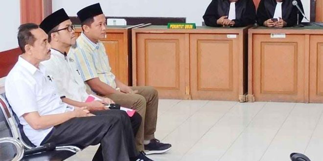 Suasana sidang kasus dugaan korupsi pembangunan USB SMA 2 Buay Pemaca OKU Selatan, Jumat (6/8/2024). Foto: Sumselheadline/Ela.