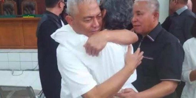 Suasana sidang kasus dugaan korupsi akuisisi saham oleh PT Bukit Asam. Foto: Dok Sumselheadline.