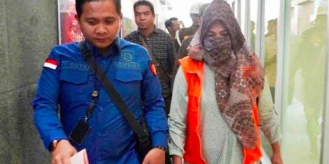 Salah satu tersangka kasus dugaan korupsi PTSL. Foto: Dok Sumselheadline.