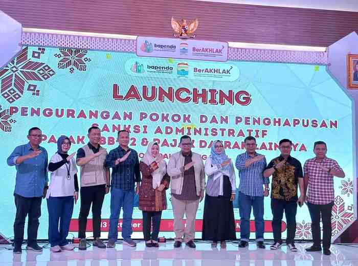 Launching Pengurangan Pokok dan Penghapusan Sanksi Administratif Pajak PBB-P2 & Pajak Daerah Lainnya Tahun 2024 di PIM, Minggu (13/10/2024). Foto: Sumselheadline/Pitria.