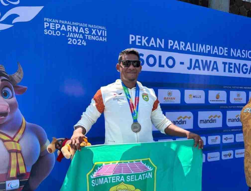 Atlet Peparnas Sumsel yang berjaya di Peparnas Solo, Senin (7/10/2024). Foto: Humas Pemprov Sumsel.