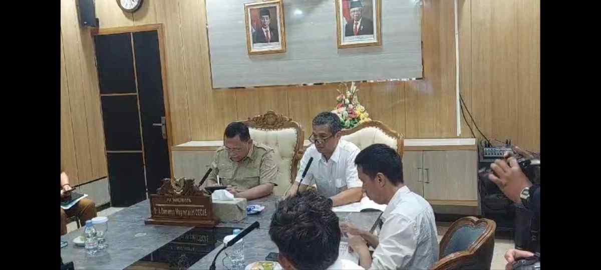 Kepala BBPJN Sumsel Hardy saat audiensi dengan Pj Walikota Palembang, Senin (7/10/2024). Foto: Sumselheadline/Ela.