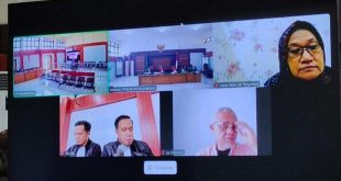Sidang PK kasus masjid raya Sriwijaya. Foto: screenshot/IST