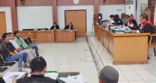 Suasana sidang kasus dugaan krupsi jaringan gas di PN Tipikor Palembang. Foto: Sumselheadline/Ela.