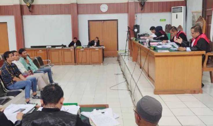 Suasana sidang kasus dugaan krupsi jaringan gas di PN Tipikor Palembang. Foto: Sumselheadline/Ela.