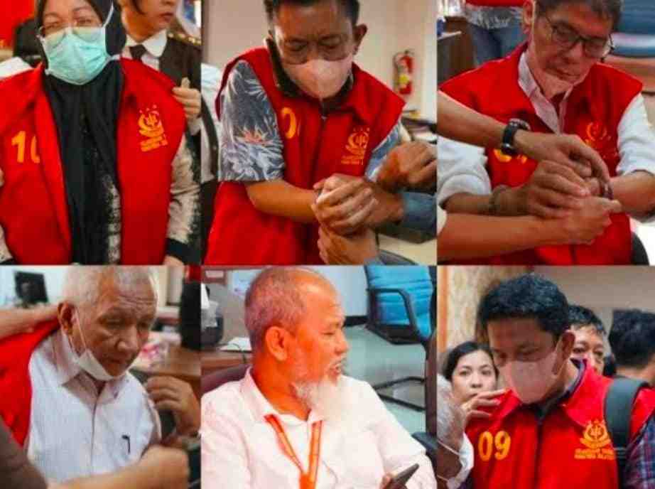 Para tersangka kasus IUP batubara di Kabupaten Lahat. Foto: Dok Kejari Lahat.