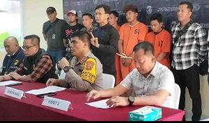 Tiga pelaku perampok minimarket di Pemukutan ditangkap polisi, Selasa (22/10/2024). Foto: Sumselheadline/Ela.