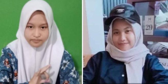 Masayu (13) dan Nisa Asyfah Mumtasa, dua pelajar yang belum pulang. Foto: IST