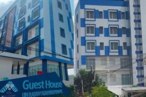 Gedung Mess UIN Raden Fatah yang pembangunannya diduga ada korupsi. Foto: Sumselheadloine/Ela.