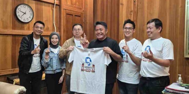 Anggota Gibran Center yang bersilaturrahim ke Cagub Herman Deru. Foto: Tim HD