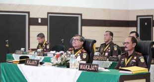 Kepala Kejaksaan Tinggi (Kejati) Sumsel Dr Yulianto, SH, MH saat memimpn Rakerda, Jumat (29/11/2024). Foto: Sumselheadline/Ela.