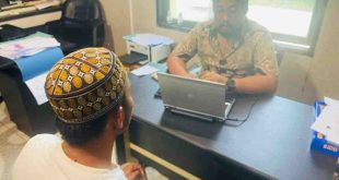 RM, nakhoda speedboat, yang diperiksa penyidik atas tabrakan di Banyuasin. Foto: Dok Polisi.
